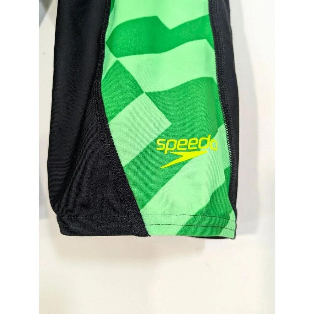 Speedo Pro LT Vortex Maze Jammer Swimsuit - Size 30 Mens - Black / Green